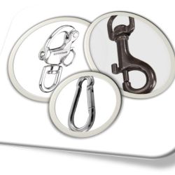 Sprenger Karabinerhaken Edelstahl schwarz