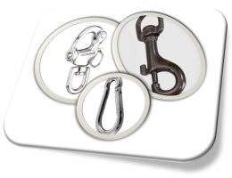 Sprenger Karabinerhaken Edelstahl schwarz