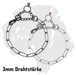 Sprenger Halsband Kettenhalsband langgliedrig mit Zugkette und Karabinerhaken 3mm
