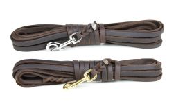 Fährtenleine Mantrailing Leine Leder, geflochten, mit Handschlaufe