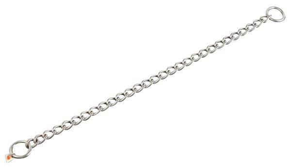 Gliederhalsband für große Hunde, rundgliedrig, Edelstahl MATT rostfrei, 4mm