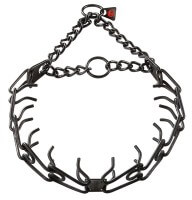 Sprenger Dressurhalsband mit Zugkette, Edelstahl schwarz Sprenger Dressurhalsband mit Zugkette, Edelstahl schwarz