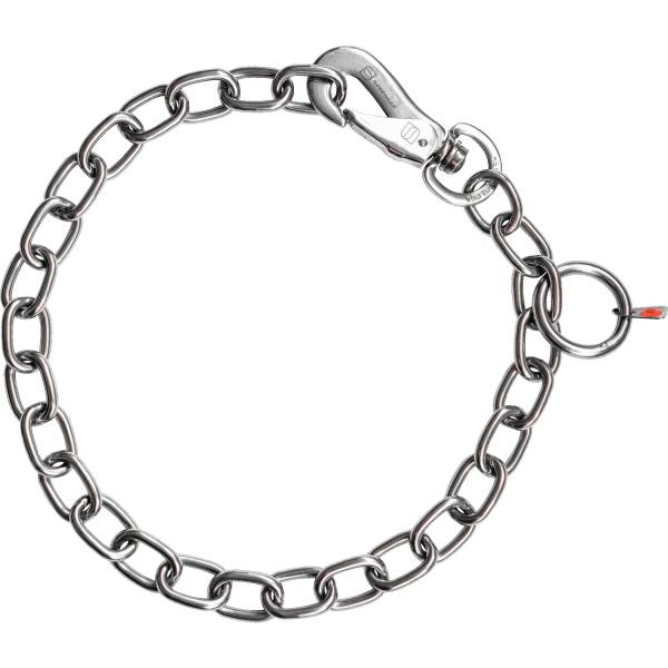 Kettenhalsband mit Karabiner - Typ Medium - 4mm, Edelstahl 