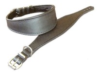 Windhundhalsband aus weichem Nappaleder, schwarz / Lederhalsband für Windhunde Windhundhalsband aus weichem Nappaleder, schwarz / Lederhalsband für Windhunde
