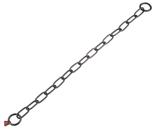 HS Sprenger Kettenhalsband, langgliedrig, Edelstahl schwarz, 4mm