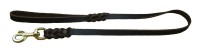Vorschau: Fettlederleine / Hundeleine aus Leder, geflochten, mit Handschlaufe, Messing-Karabiner Vorschau: Fettlederleine / Hundeleine aus Leder, geflochten, mit Handschlaufe, Messing-Karabiner