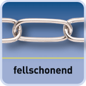 Kettenhalsband mit Karabinerhaken & Zugkette, Edelstahl rostfrei, Typ Medium