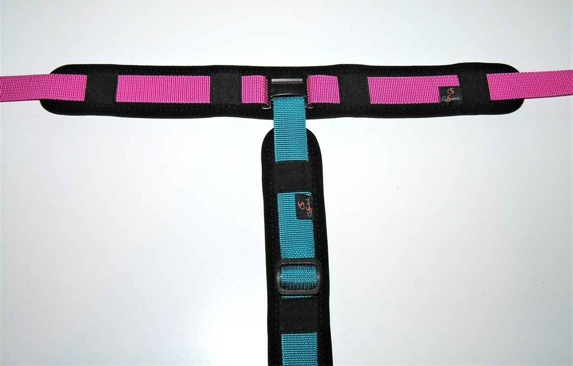 CS Gurtpolster aus Neopren Gummischlaufen T Gurtverbindung