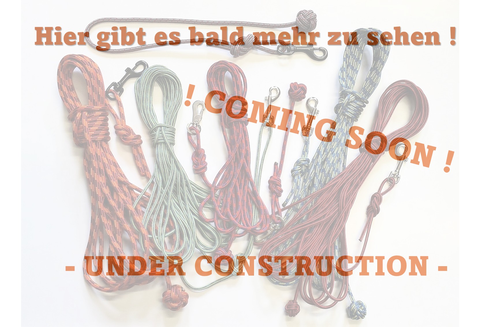 Schleppleine Coming soon under construction bald mehr davon