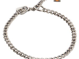 Sprenger Kettenhalsband mit Zugstopp / rundgliedrig / mit kurzen runden Gliedern aus Edelstahl 2,5mm