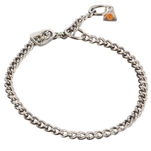 Sprenger Kettenhalsband mit Zugstopp / rundgliedrig / mit kurzen runden Gliedern aus Edelstahl 2,5mm
