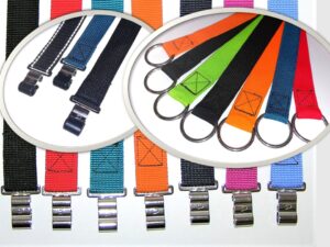 CS Gurte- Ersatzgurte Rohlinge mit CS Haken gummiert oder Koppelring aus Edelstahl