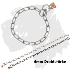 Sprenger Ketten Kettenhalsband medium Edelstahl schwarz matt 4mm