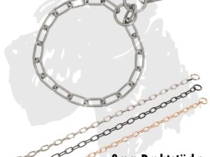 Sprenger Ketten Kettenhalsband medium Edelstahl schwarz matt Curogan 3mm