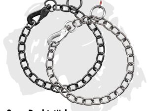Sprenger Ketten Kettenhalsband medium mit Karabiner Edelstahl schwarz 2mm