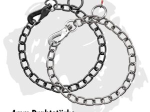 Sprenger Ketten Kettenhalsband medium mit Karabiner Edelstahl schwarz 4mm