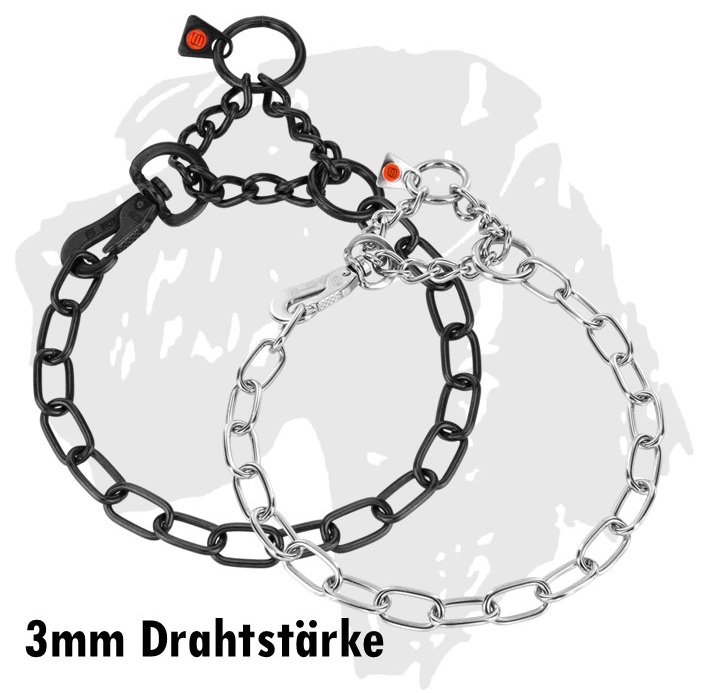 Sprenger Ketten Kettenhalsband medium mit Zugkette und Karabinerhaken