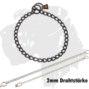 Sprenger-Ketten -Hundehalskette - mir kurzen, runden Kettengliedern, Edelstahl 2mm