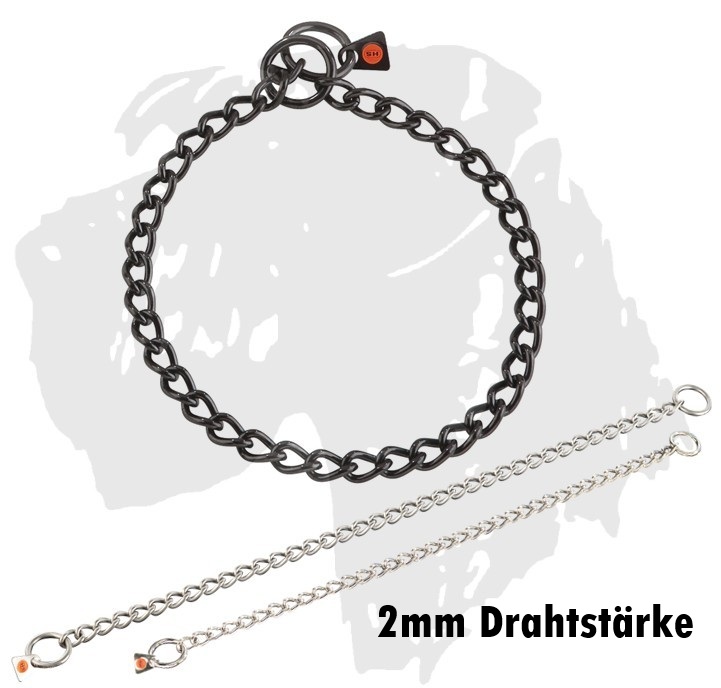 Sprenger-Ketten -Hundehalskette - mir kurzen, runden Kettengliedern, Edelstahl 2mm