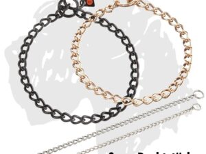Sprenger-Ketten Hundehalskette rundgliedrig - Edelstahl schwarz, matt & Curogan 3mm