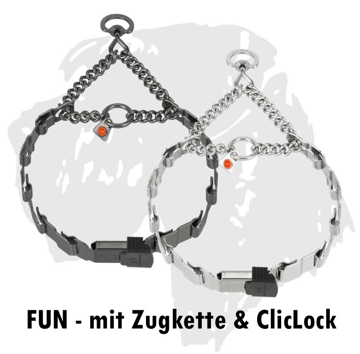 Sprenger NeckTech FUN Halsband mit Zugkette und Sprenger ClicLock Klickverschluss
