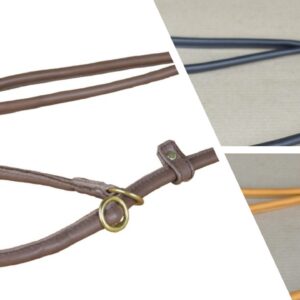 Agilityleine mit Zugstopp Rundleder rund genaeht