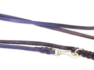 Hundeleine geflochten aus Fettleder, 2-fach-verstellbar