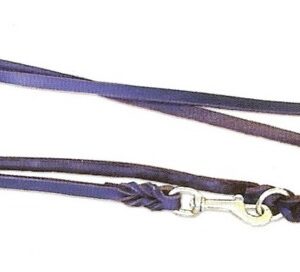 Hundeleine geflochten aus Fettleder, 2-fach-verstellbar