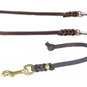 Kurzführer aus Fettleder, geflochten