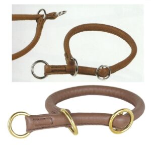 Rundleder Halsband mit Zugstopp cacao braun