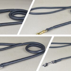 Rundlederleine mit Handschlaufe Nappaleder rundgenaeht