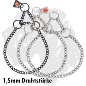 Sprenger Ketten Kettenhalsband rundgliedrig mit Zugkette 1.5mm