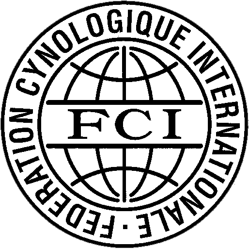 FCI-Logo - Federation Cynologique Internationale - Zuchtverband für Hundezüchter - FCI Gruppe 2 - Riesenschnauzer schwarz