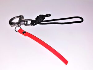 Panikhaken / Panic Snap - mit Notseil aus Biothane & Aufnahmeschlaufe aus Reepschnur