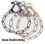 Sprenger-Kettenhalsband langgliedrig mit Zugkette 4mm