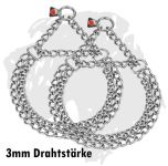 Sprenger-Kette Gliederhalsband 2-reihig mit Zugkette 3mm