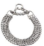 Sprenger Gliederhalsband 3-reihig Stahl verchromt