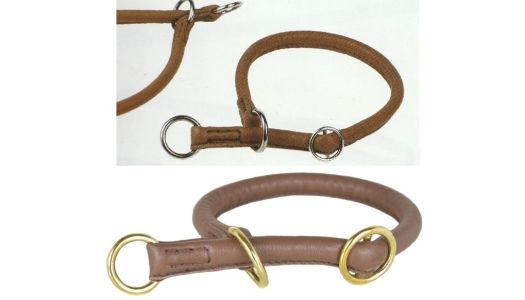 Rundleder Halsband mit Zugstopp cacao braun