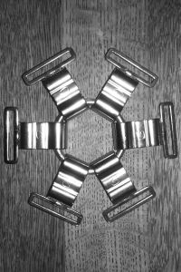 CS Haken Karabinerhaken auf Koppelring Edelstahl