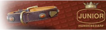 JHS Hundehalsband aus Leder & Lederleinen