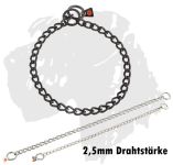 Sprenger Ketten Kettenhalsband rundgliedrig Edelstahl schwarz matt 2.5mm