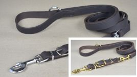 Hundeleine aus Leder 4 fach verstellbar