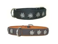 Halsband aus Leder EDELWEISS Nieten