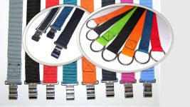 CS Gurte- Ersatzgurte Rohlinge mit CS Haken gummiert oder Koppelring aus Edelstahl