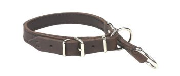 Halsband mit Zugstopp fettleder verstellbar