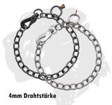 Sprenger Ketten Kettenhalsband medium mit Karabiner Edelstahl schwarz 4mm